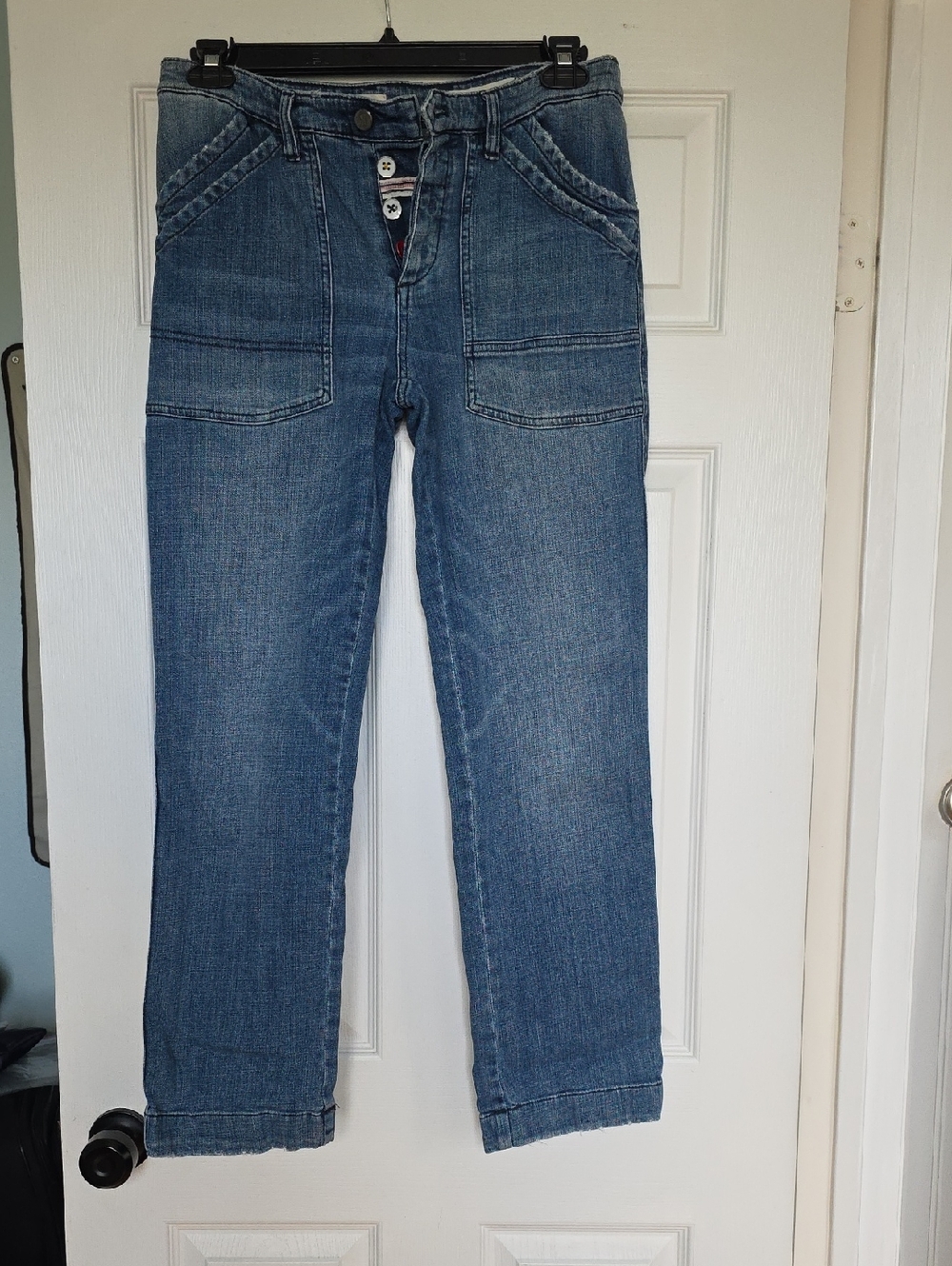 Pilcro and the Letterpress Women's Medium Blue Straight Jeans